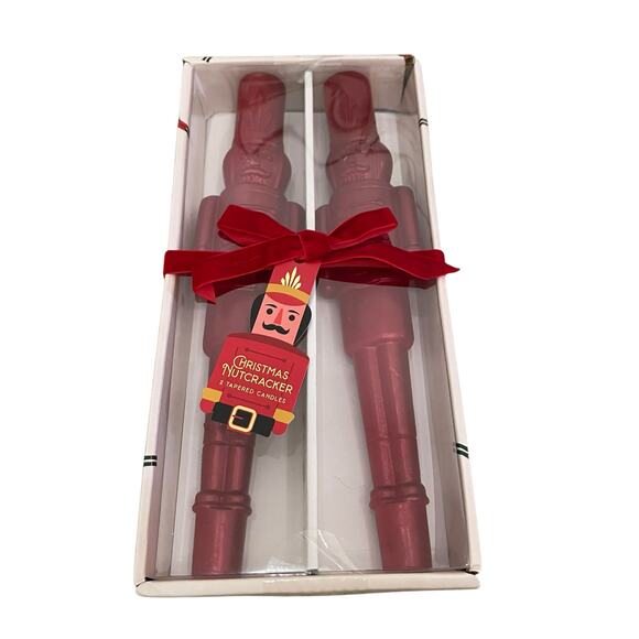 Christmas Nutcracker Tapered Candles Red Decorative Unscented 10” DW Home New - Picture 9 of 9